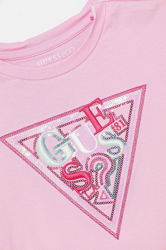 Дівчинка Дитяча футболка Guess J5GI04.K6YW4.PPYA рожевий