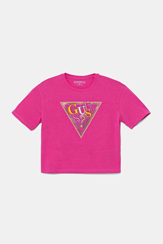 Dětské tričko Guess s elastanem růžová J5GI04.K6YW4.PPYA