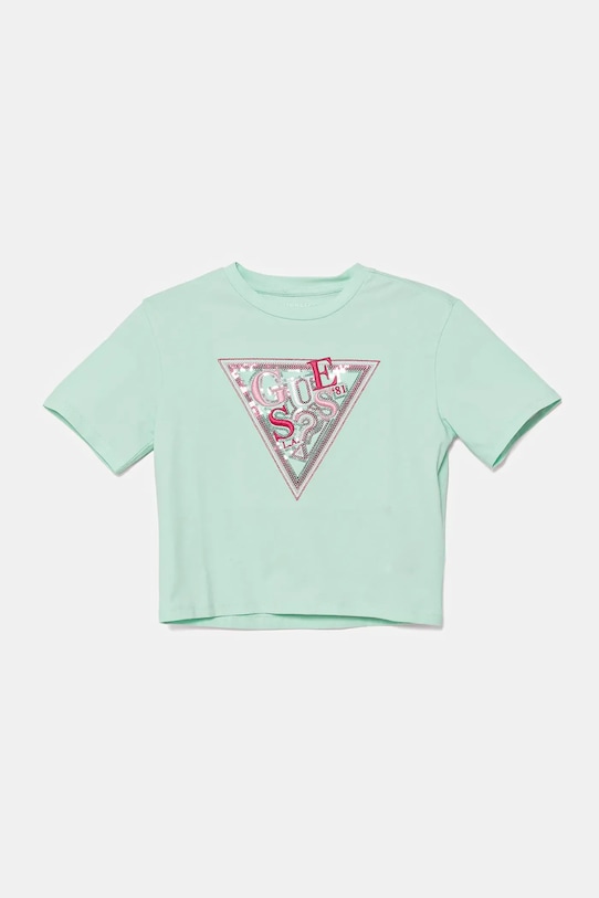 Guess maglietta per bambini tessuto elasticizzato turchese J5GI04.K6YW4.PPYA
