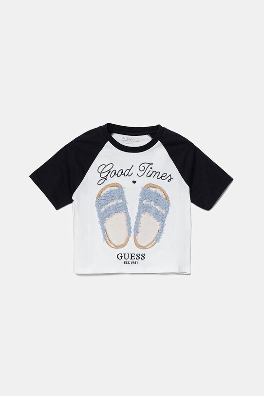 Guess tricou de bumbac pentru copii imprimeu bleumarin J5GI06.K8HM4.PPYA