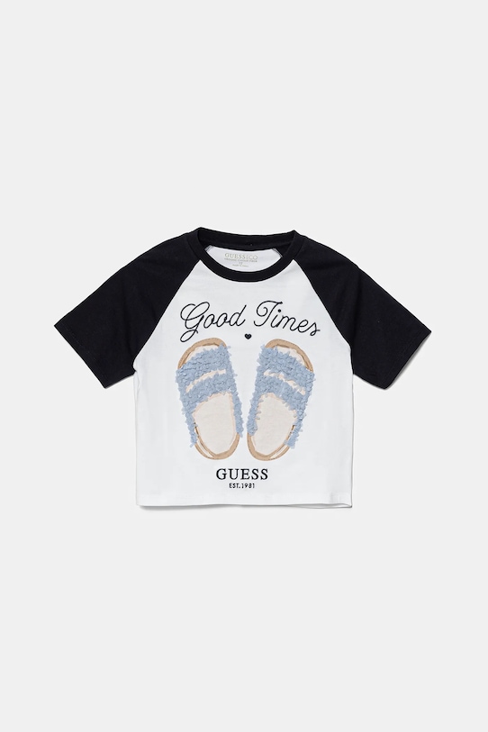 Guess tricou de bumbac pentru copii imprimeu bleumarin J5GI06.K8HM4.PPYA