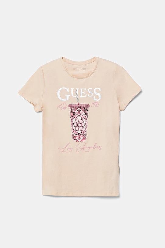 Guess tricou copii imprimeu bej J5GI08.K6YW4.PPYA