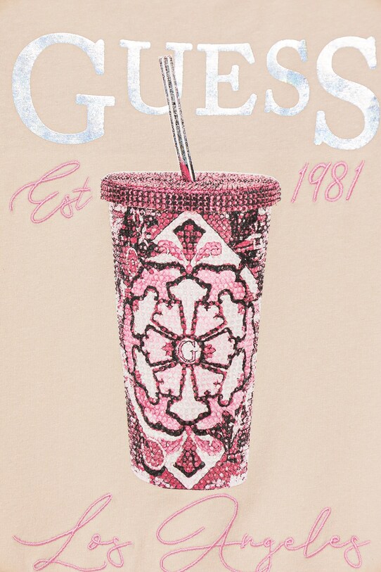 Девочка Детская футболка Guess J5GI08.K6YW4.PPYA бежевый