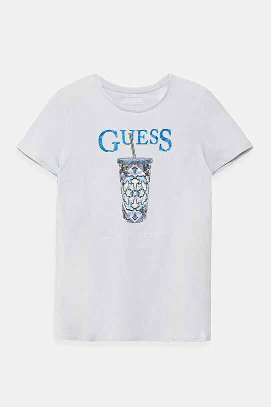 Dětské tričko Guess nášivka modrá J5GI08.K6YW4.PPYA