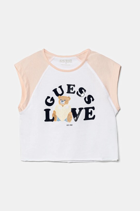 Guess tricou copii print alb J5GI12.K6YW4.PPYA