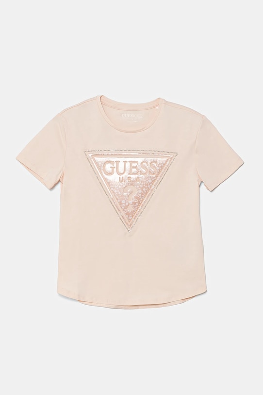 Dětské tričko Guess s elastanem béžová J5GI15.K6YW4.PPYA