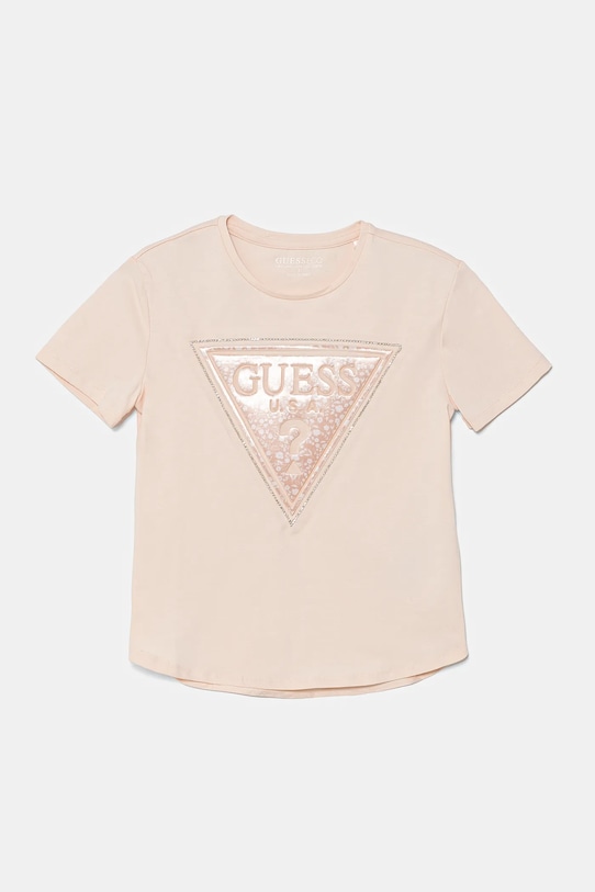 Παιδικό μπλουζάκι Guess απλικέ μπεζ J5GI15.K6YW4.PPYA