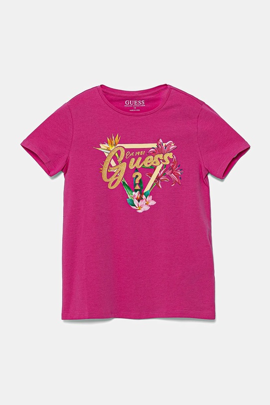 Detské tričko Guess s elastanom ružová J5GI16.K6YW4.PPYA