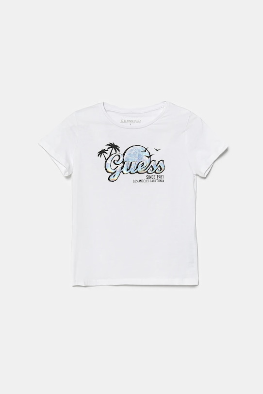 Guess tricou copii print alb J5GI17.K6YW4.PPYA