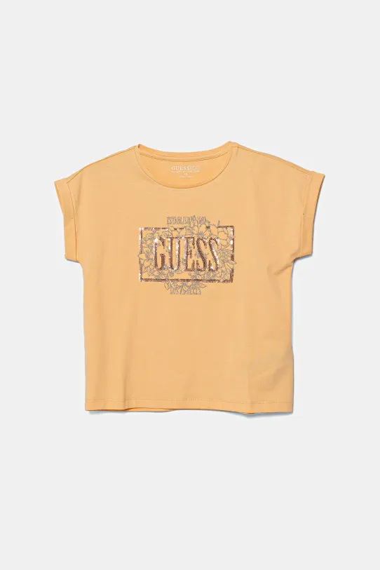 Дитяча футболка Guess аплікація помаранчевий J5GI18.K6YW4.PPYA