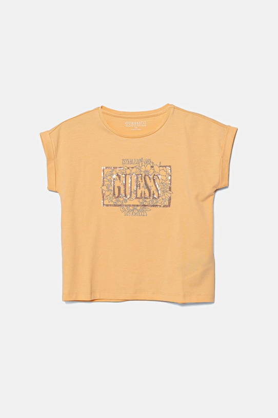 Dětské tričko Guess s elastanem oranžová J5GI18.K6YW4.PPYA
