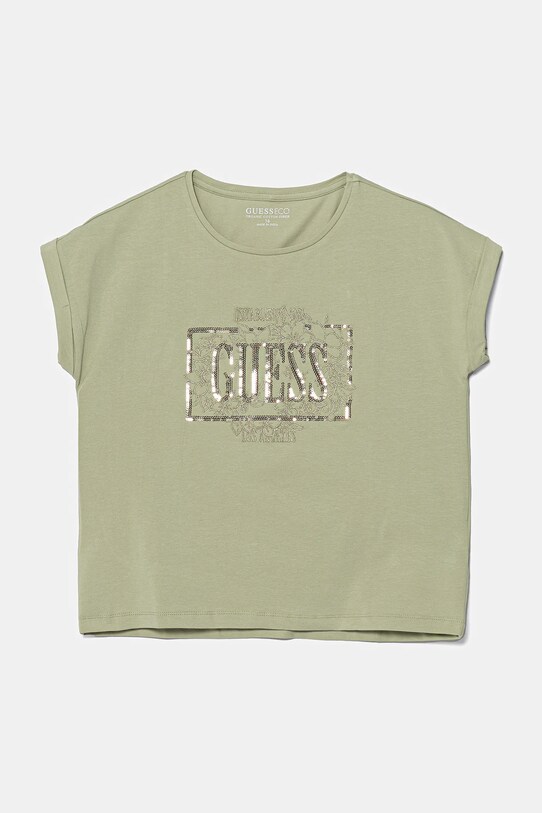 Guess maglietta per bambini tessuto elasticizzato verde J5GI18.K6YW4.PPYA