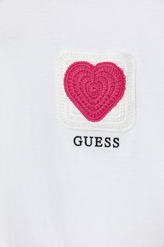 Девочка Детская хлопковая футболка Guess J5GI23.K8HM4.PPYA белый
