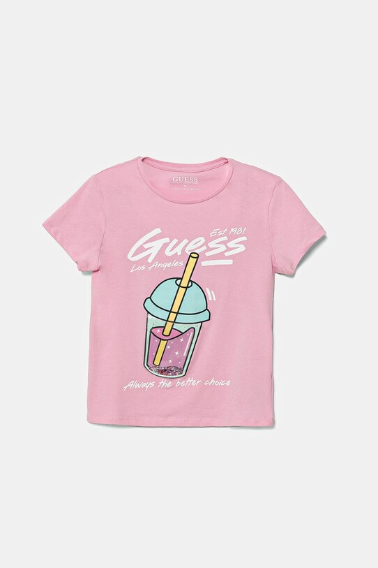 Guess gyerek póló pamut rózsaszín J5GI31.K6YW4.PPYA