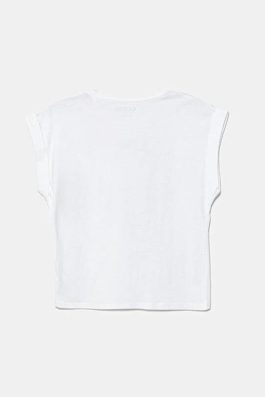 Детская хлопковая футболка Guess J5GI32.K8HM4.PPYA белый SS25
