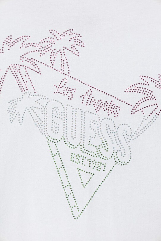 Девочка Детская хлопковая футболка Guess J5GI32.K8HM4.PPYA белый