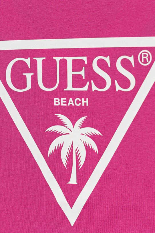 Dziewczynka Guess t-shirt bawełniany dziecięcy J5GI36.JA914.PPYA różowy