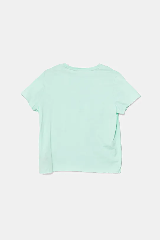 Дитяча бавовняна футболка Guess J5GI36.JA914.PPYA бірюзовий SS25