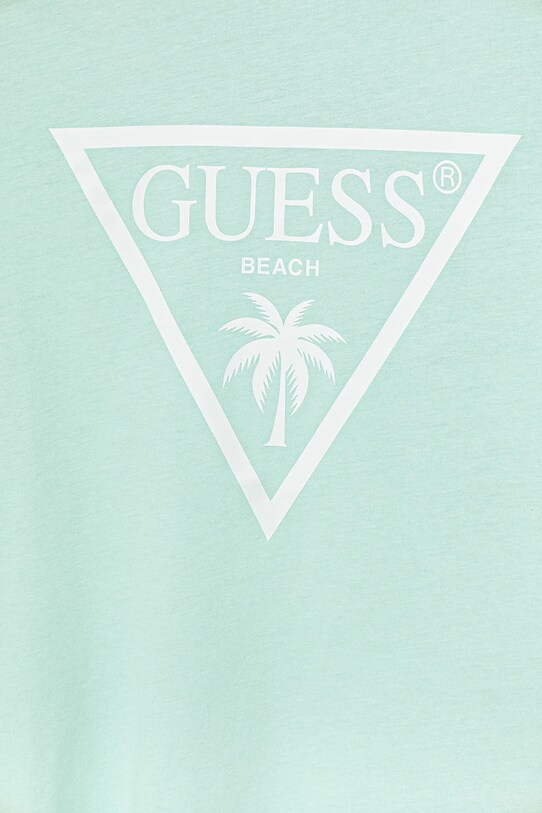 Дівчинка Дитяча бавовняна футболка Guess J5GI36.JA914.PPYA бірюзовий