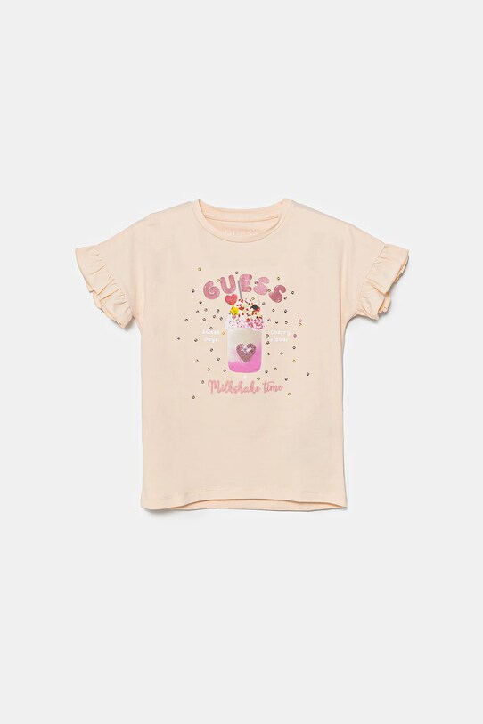 Guess tricou copii imprimeu bej K5GI02.K6YW4.PPYA
