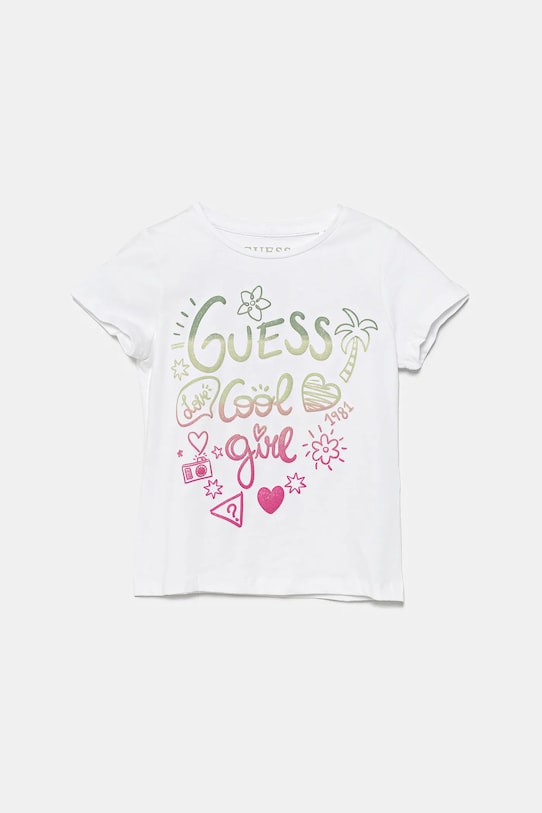 Дитяча футболка Guess з еластаном білий K5GI09.K6YW4.PPYA