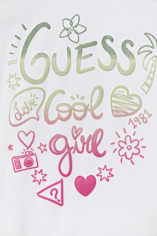 Дівчинка Дитяча футболка Guess K5GI09.K6YW4.PPYA білий