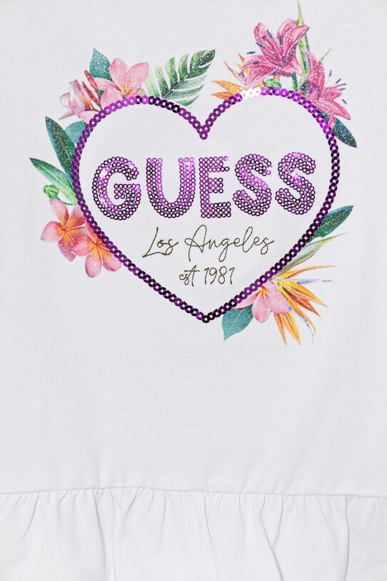 Fete Guess tricou copii K5GI10.K6YW4.PPYA alb