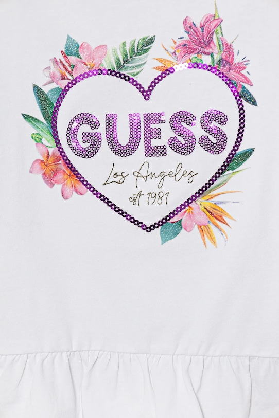 Dziewczynka Guess t-shirt dziecięcy K5GI10.K6YW4.PPYA biały