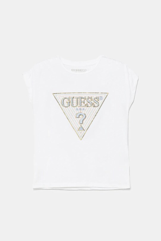 Dětské tričko Guess s elastanem bílá K5GI12.K6YW4.PPYA