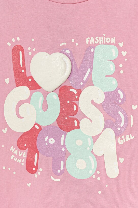 Fete Guess tricou copii K5GI15.K6YW4.PPYA roz