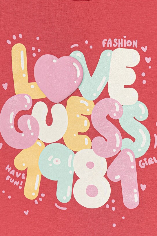 Dziewczynka Guess t-shirt dziecięcy K5GI15.K6YW4.PPYA różowy