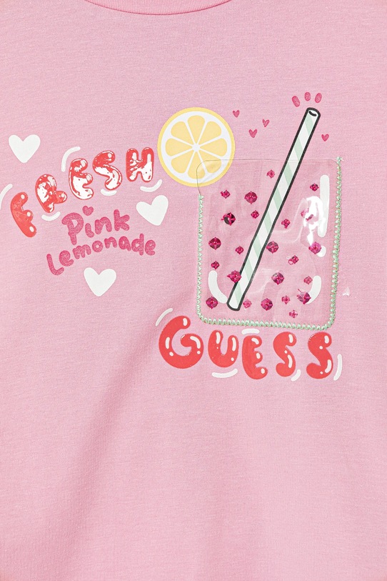 Дівчинка Дитяча футболка Guess K5GI17.K6YW4.PPYA рожевий