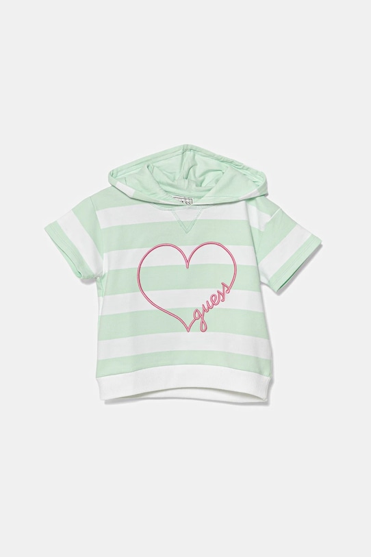 Παιδικό μπλουζάκι Guess εμπριμέ τιρκουάζ K5GQ03.KBOR4.PPYA