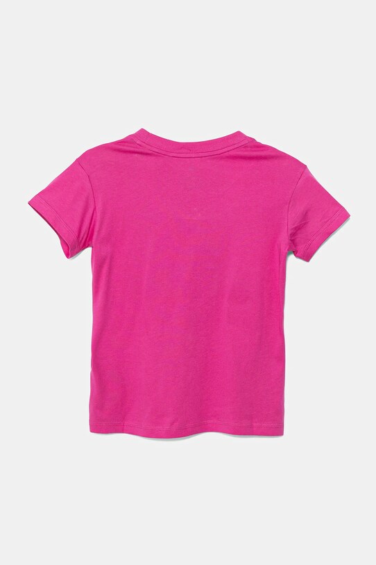 adidas t-shirt bawełniany dziecięcy JE1386 różowy SS25