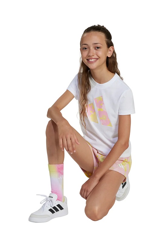 Dječja pamučna majica kratkih rukava adidas JI6220