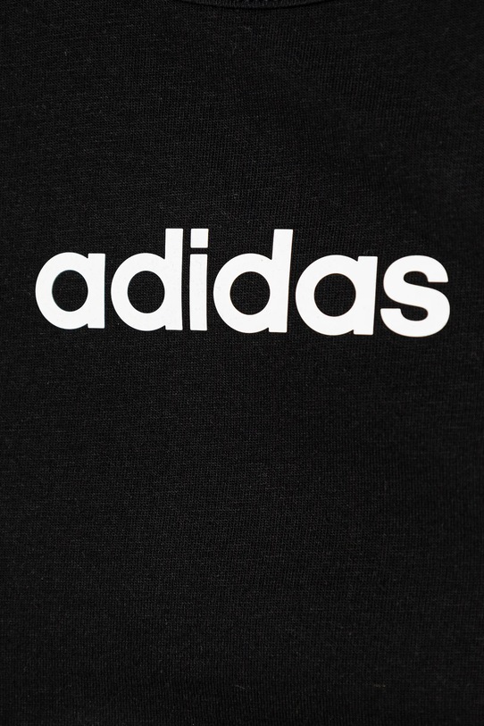 Девочка Детский хлопковый топ adidas JC9732 чёрный
