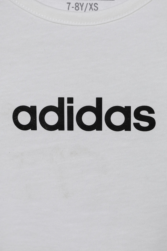 Deklice Bombažen top adidas JC9734 bela