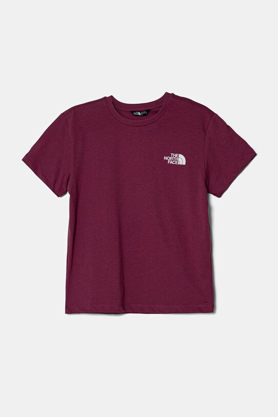 The North Face tricou de bumbac pentru copii BOX NSE S/S RELAXED TEE print roz NF0A8CJB6EO1
