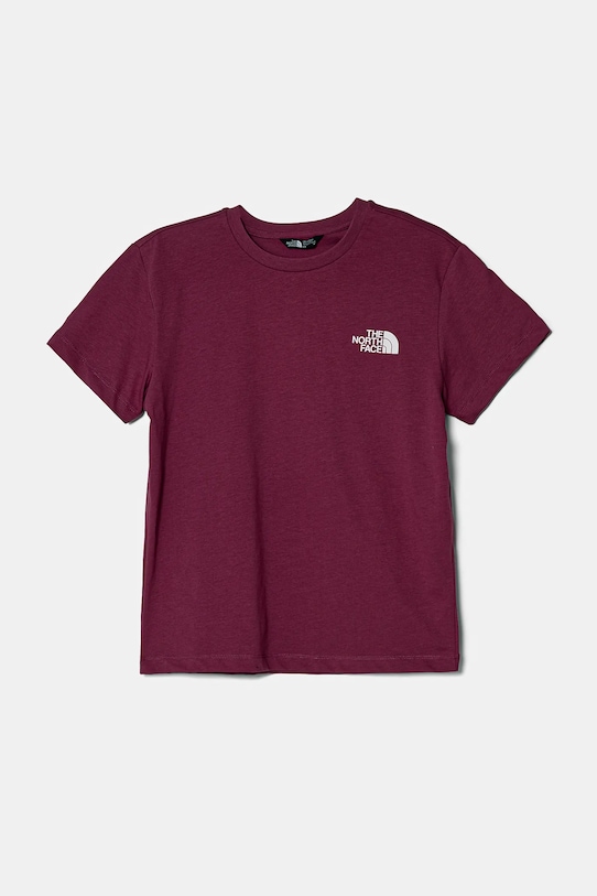The North Face t-shirt bawełniany dziecięcy BOX NSE S/S RELAXED TEE nadruk różowy NF0A8CJB6EO1