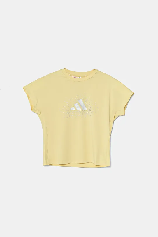 adidas t-shirt dziecięcy pozostałe żółty JC7447