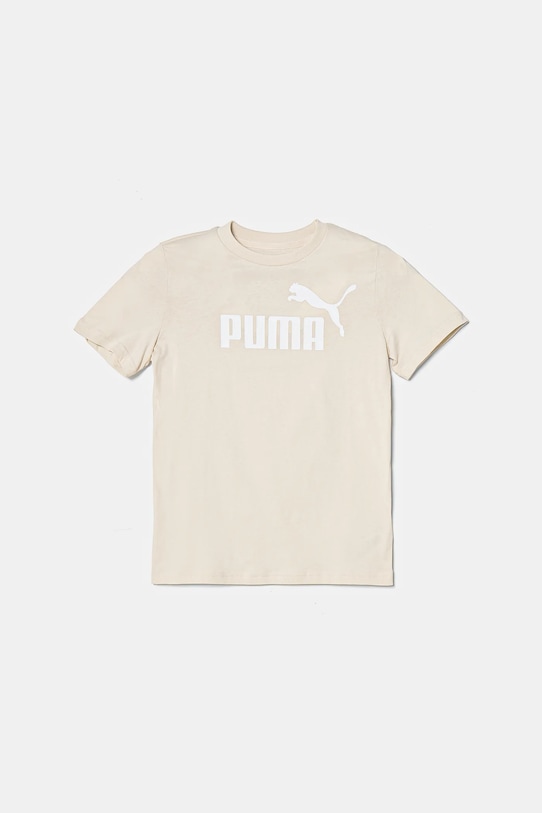 Дитяча футболка Puma ESS No. 1 Logo Tee бавовна бежевий 684892