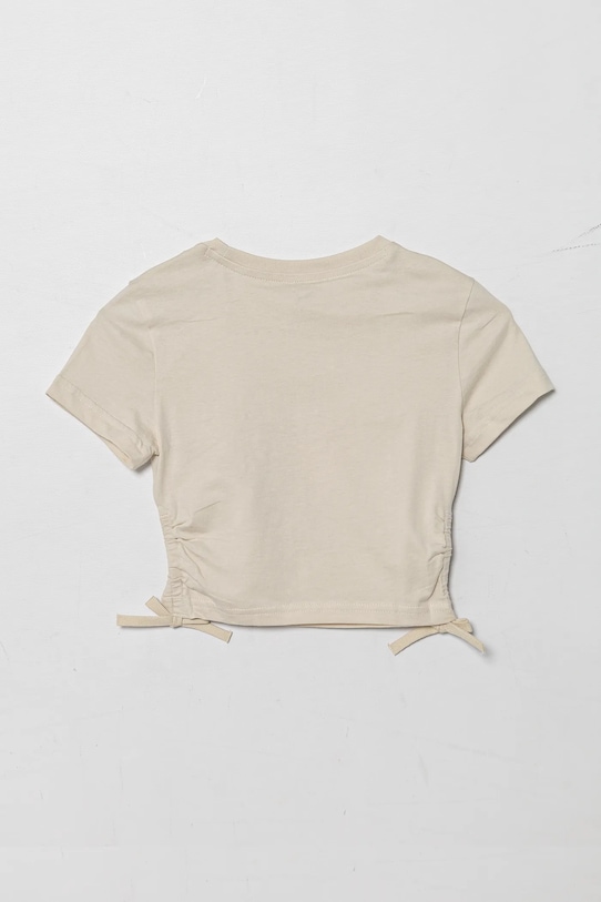 Puma tricou de bumbac pentru copii FLAMING LOVE Knotted Tee 685108.G bej SS25