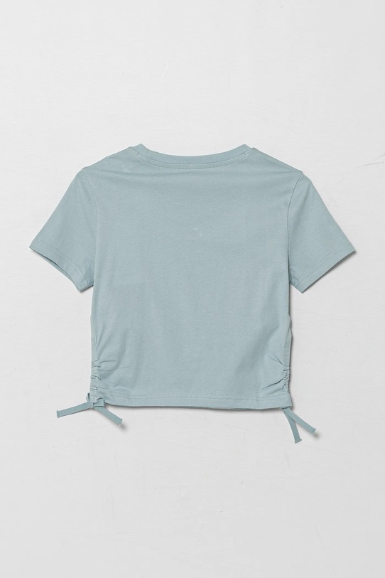 Puma tricou de bumbac pentru copii FLAMING LOVE Knotted Tee 685108.G turcoaz SS25