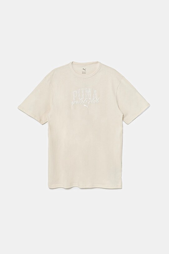 Puma t-shirt bawełniany dziecięcy CLASS Tee II G nadruk beżowy 685828