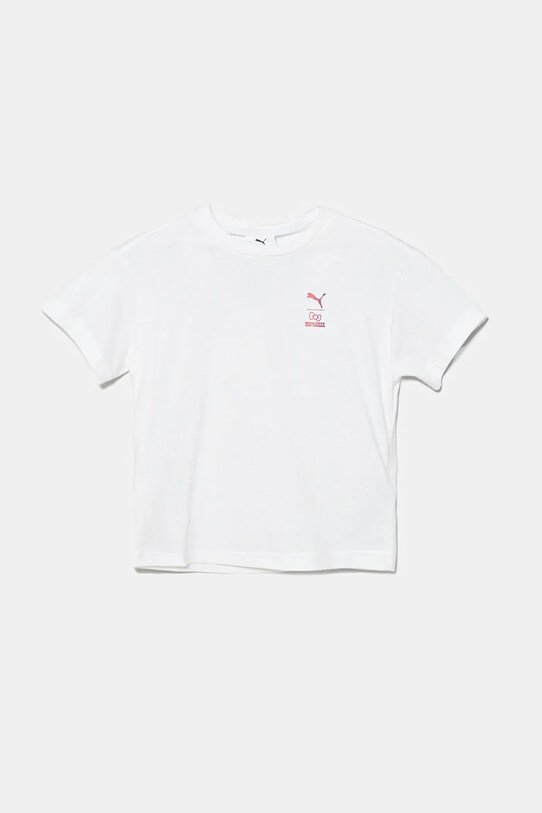 Puma t-shirt bawełniany dziecięcy HELLO KITTY & FRIENDS Relaxed Graphic Tee nadruk biały 630062