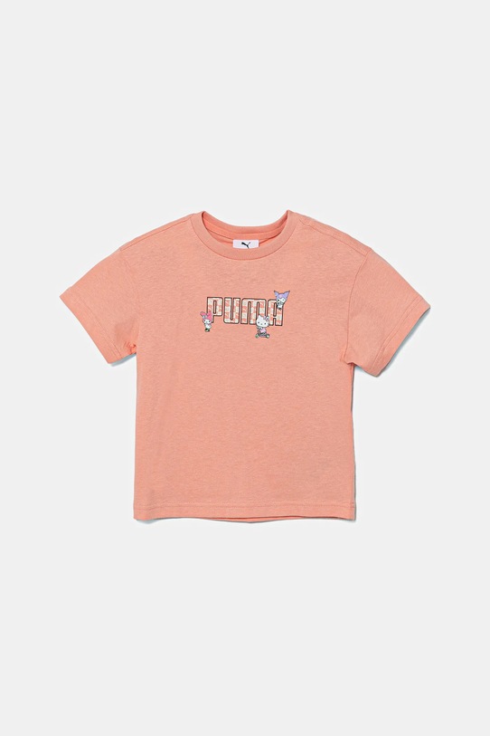 Puma t-shirt bawełniany dziecięcy HELLO KITTY & FRIENDS Relaxed Graphic Tee nadruk pomarańczowy 630062