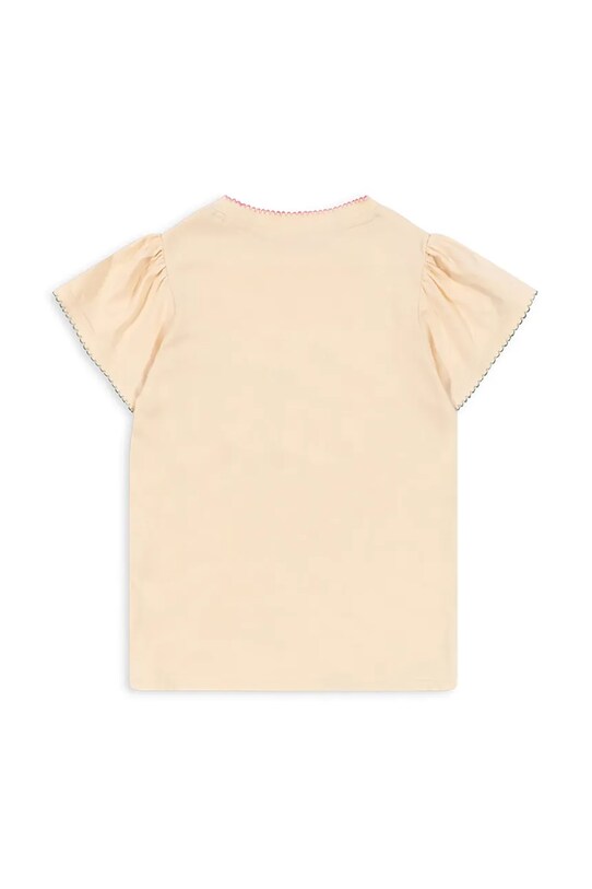Дитяча бавовняна футболка Konges Sløjd FAMO PUFF TEE GOTS KS102603 бежевий SS25
