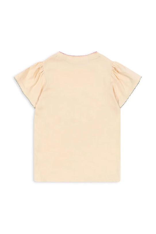 Konges Sløjd tricou de bumbac pentru copii FAMO PUFF TEE GOTS KS102603 bej SS25