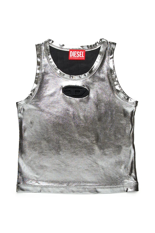 Diesel top copii TLYNYS T-SHIRT uni argintiu J02178