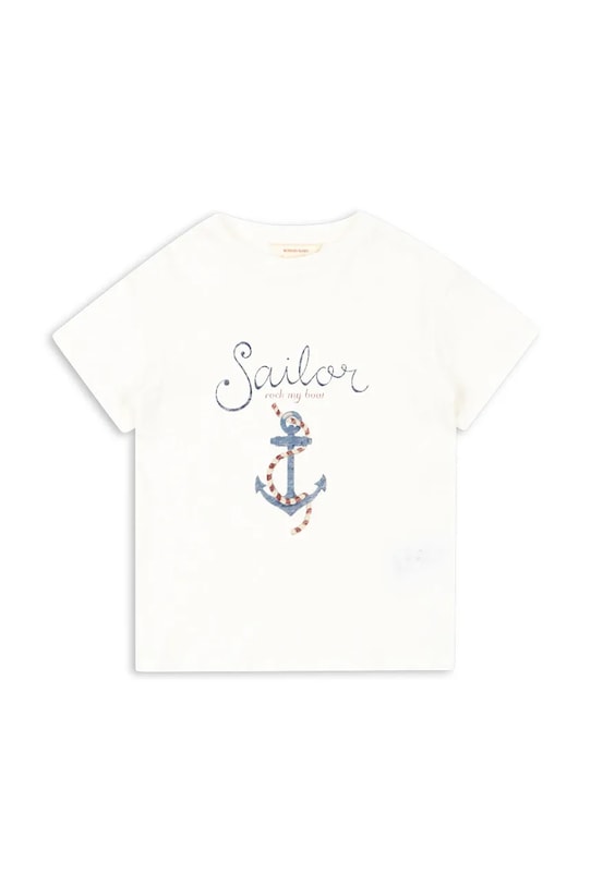 Konges Sløjd tricou din amestec de in pentru copii ERA TEE OCS KS103194 alb SS25